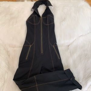 I AM GIA black halter jumpsuit!